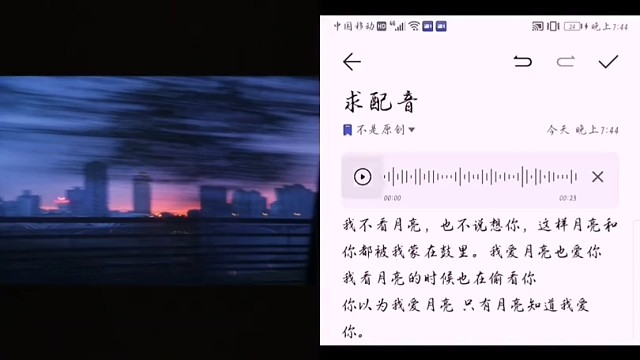 我不看月亮，也不说想你