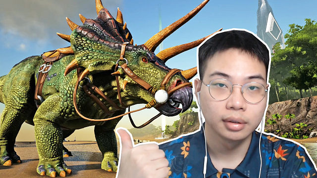 獲得三角龍！能使用蓄力沖撞太強了！方舟生存進化3