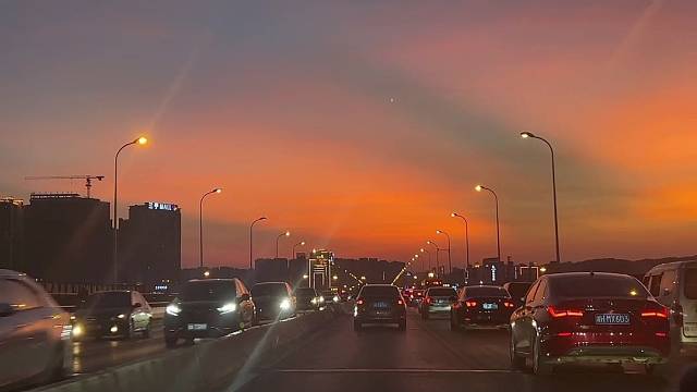 分享长沙的日落