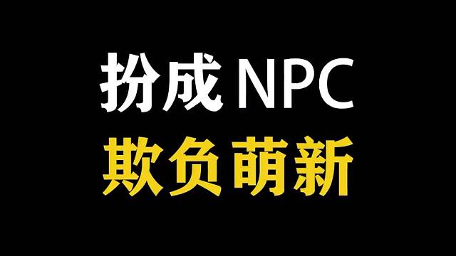 萌新：那个...我被NPC打了...老手：你肯定先动手的以后别手痒了！萌新：我…没有啊