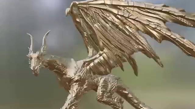 客订《归来之龙》18k金摆件