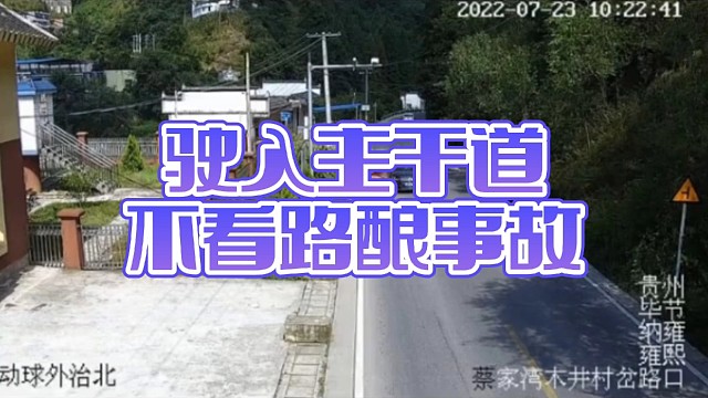 驶入主干道不看路酿事故