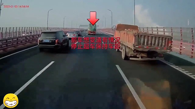 前方车辆有情况，一定要做出预判