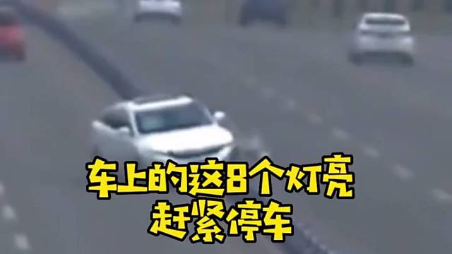 车上这8个灯亮，赶紧停车#每天一个汽车用车知识#汽车知识