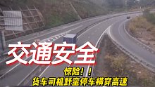 货车司机野蛮停车横穿高速！你这是去干嘛了