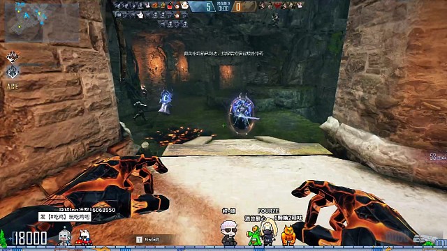 我跟小绿的配合表演。