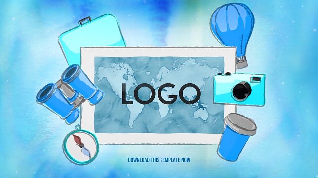 fcpx插件 水墨重彩旅行Vlog片头模板 支持M1+ Watercolor Travel Open