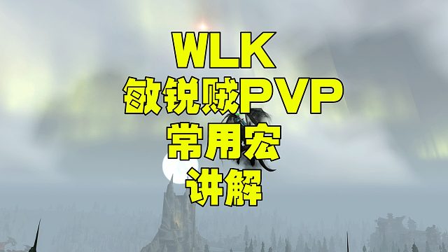 魔兽世界巫妖王之怒WLK 3.4敏锐贼PVP常用宏讲解教学