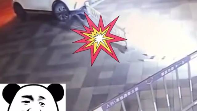 这么大个护栏看不见，典型的缺心眼子