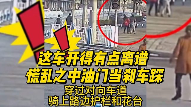 这车开得有点离谱 慌乱之中油门当刹车踩