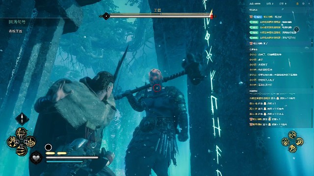 在巨人头上插箭矢