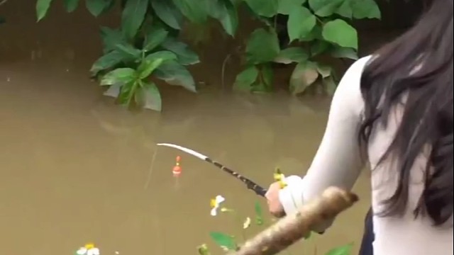 小姐姐提杆干净利落