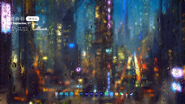 清晰可见的雨滴。配上音乐觉了