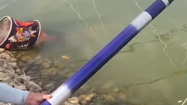 你见过这么大的钓杆吗今天你见到了