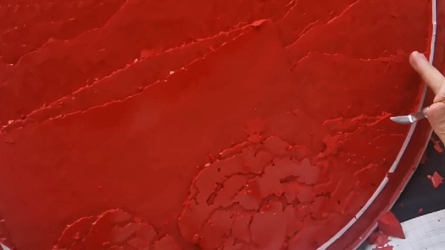 【国家级非物质文化遗产】【五色刀雕漆工作室】雕漆技艺原创剔红工序之雕刻中国风中国红