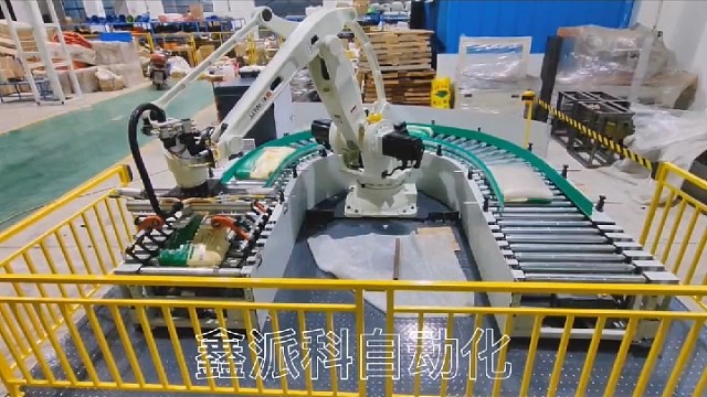 自动化码垛机器人解放双手提高效率#码垛机#码垛机械手