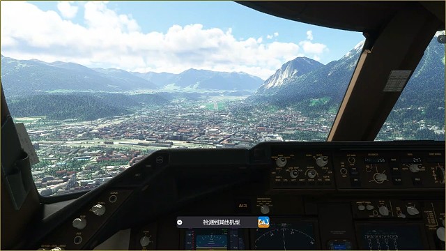 B747强逆风+湍流冒险降落奥地利因斯布鲁克机场