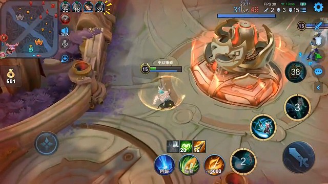 看得出来这局游戏对韩信来说很重