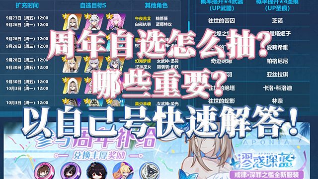 【崩坏3】6.1周年庆自选池抽什么？  角色自选池？装备自选池？都不抽？也行！