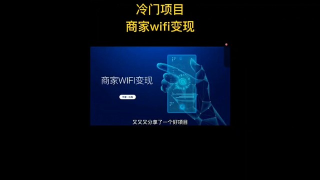 冷门项目商家wifi变现