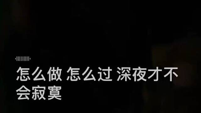 怎么做怎么过深夜才不会寂寞