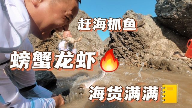 这样赶海又好玩又刺激，大伙被一波又一波渔获惊喜到了，意外之喜