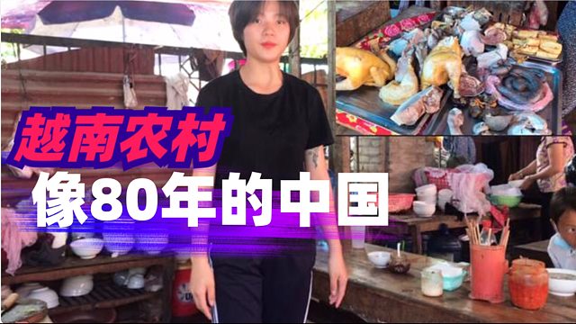 越南农村赶集市场，太像中国的80年代前了。