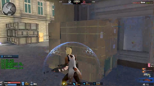 导弹在小道无线电说有刀锋那肯定是在A平台，我在A发疯狂打空枪勾引他过来，把握住时间点靠墙