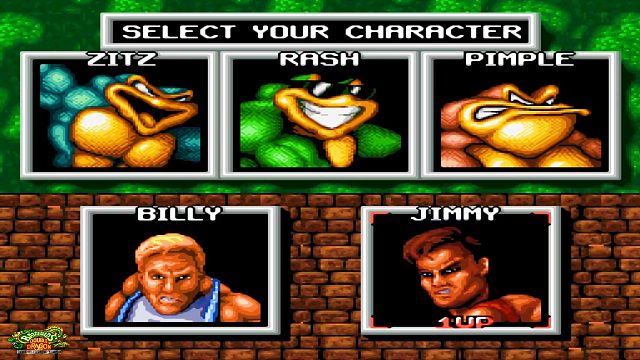 忍者蛙与双截龙16位版，比红白机版难多了