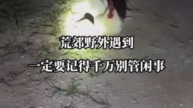 荒郊野外遇到，一定要记住千万别管闲事