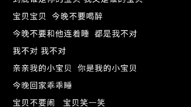 宝贝宝贝我是你的宝贝