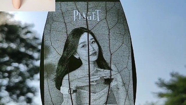 虞书欣身材反差感#树叶雕##树叶画##虞书欣#