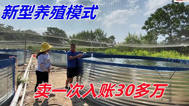 新型水产养殖模式，一个桶养3吨，产量高不占地，卖一次赚30多万！