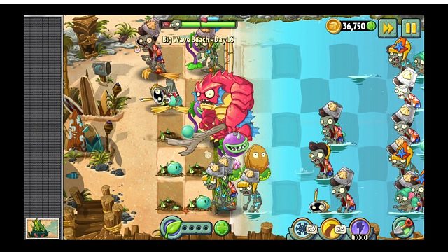 植物大战僵尸2经典版体验之旅的直播间  5.01版 巨浪沙滩中篇