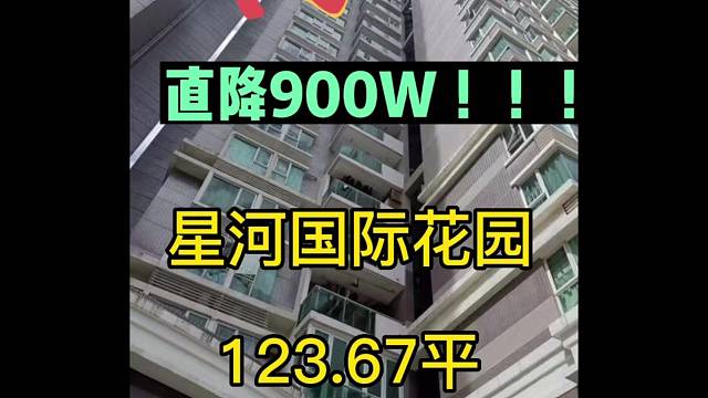 直降900W星河国际花园123.67平现报价949w