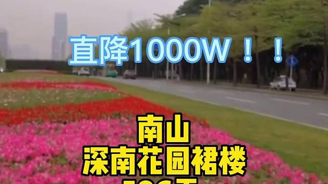 直降1000W南山深南花园裙楼586平现报价1098w