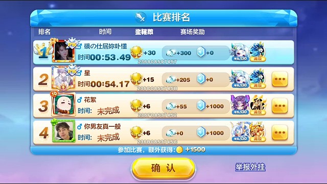 天天酷跑，多人53.49。角色梅林，宠物荷鲁斯.坐骑碧水金晴.