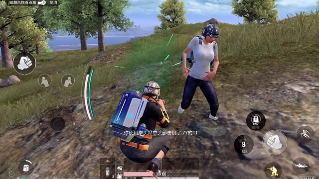 和平精英：主播落地没有武器，用拳头直接干掉1个