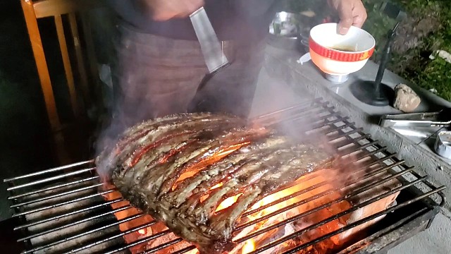 口水螺，碳烤大猪排