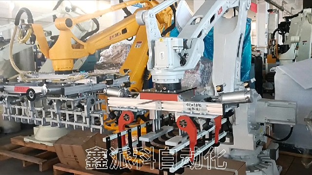 自动化码垛机缠绕机#码垛机#缠绕机#码垛机器人