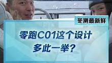 #零跑c01 這個(gè)小設(shè)計(jì)，你覺(jué)得合理嗎？#2022懂車帝新能源冬測(cè) #新能源汽車
