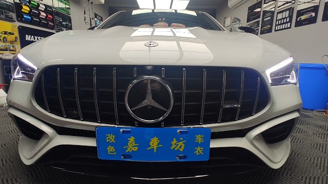 AMG-CLA45保镖车衣加饰条黑化