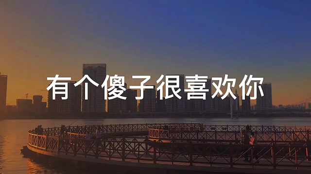 有个傻子很喜欢你，每天都想着和你聊天，想着关心你因为他很在乎你，不想失去你