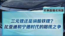 比亞迪和寧德時代的路線之爭，三元鋰還是磷酸鐵鋰？你更看好哪家？#2022懂車帝新能源冬測#新能源汽車