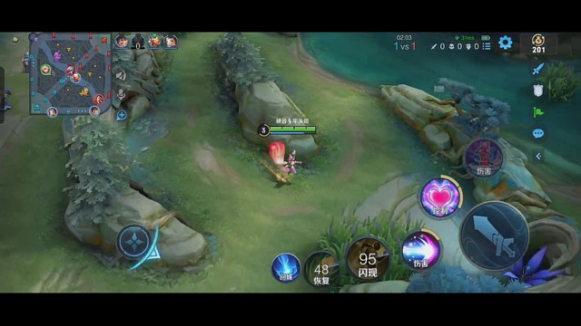 中路妲己被针对了太难了，跑也跑不动。