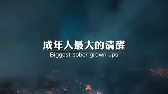 成年人最大的清醒