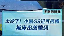 冬測有多冷？#小鵬g9 進(jìn)氣格柵竟然被凍出了故障碼#新能源冬季大考成績出爐#2022懂車帝新能源冬測