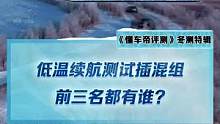 低溫續(xù)航測(cè)試插混組成績(jī)揭曉！前三名有兩款比亞迪！#新能源冬季大考成績(jī)出爐 #2022懂車帝新能源冬測(cè)