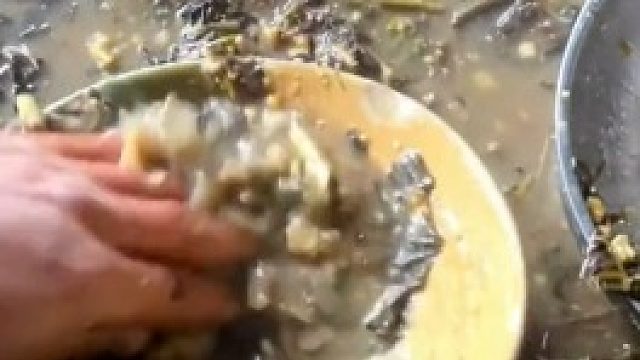 女子用猪食洗碗引争议，当事人：老一辈都这样 更环保