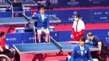 陕西某残疾人乒乓球比赛，一位选手“一招鲜”